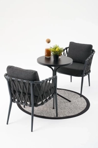 Rapunzel Bahçe Balkon Bistro Set ANTRASİT
